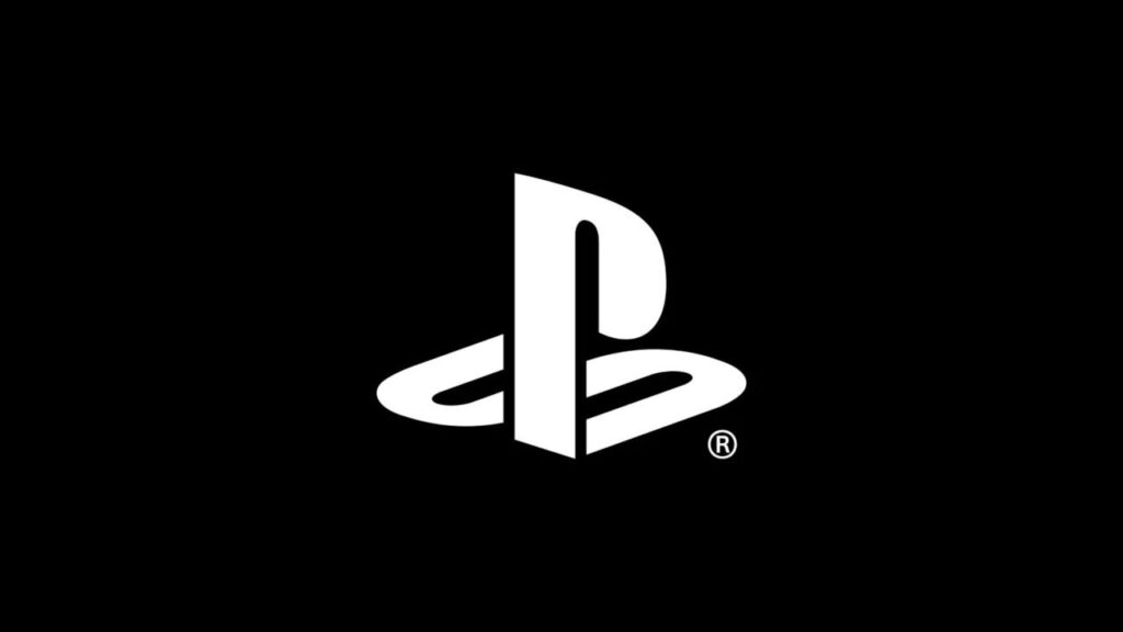 Logo PlayStation blanc sur fond noir